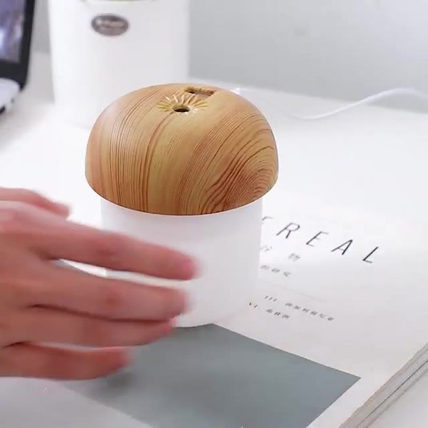 Mushroom Shape Humidifier Portable Mini Humidifier Direct usb current Aroma Diffuser Cool Mist 300ml (With box) - Image 7