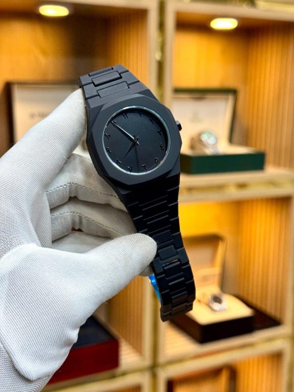  Men's Carbon Fiber Quartz Watch with Chain Strap - 1 Pc - Image 2