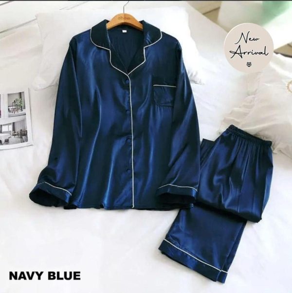 2 Pcs Women's Stitched Night Suit - Image 5
