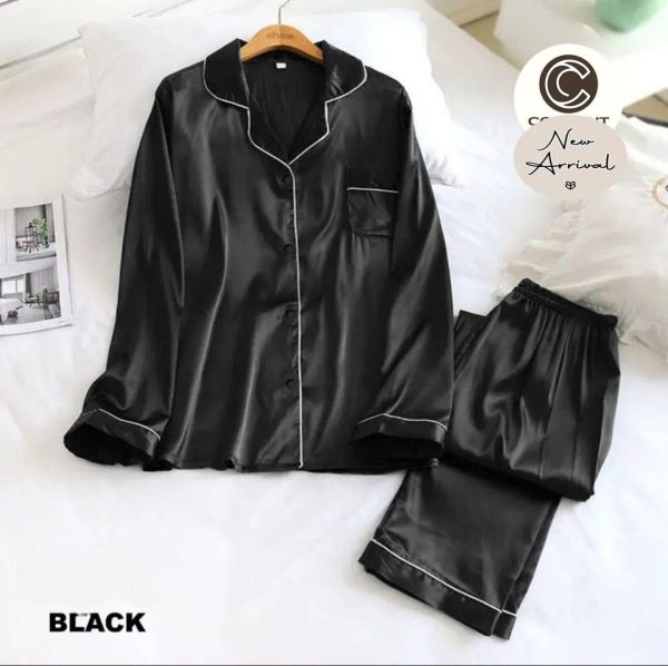 2 Pcs Women's Stitched Night Suit - Image 4