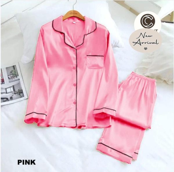 2 Pcs Women's Stitched Night Suit - Image 2