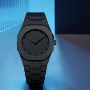  Men's Carbon Fiber Quartz Watch with Chain Strap - 1 Pc