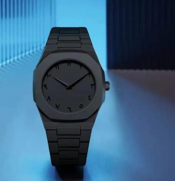  Men's Carbon Fiber Quartz Watch with Chain Strap - 1 Pc