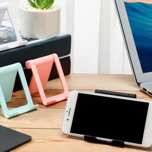 Portable Mobile Phone Holder Multi-Angle Universal Mobile Phone Stand 360° Rotateable Phone Holder, Foldable Smartphone Stand (Random Color)