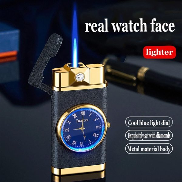 Refillable Fancy Watch Lighter | Best Quality Watch Lighter | Metal Lighter ( Random Color ) ( Without Box ) - Image 3