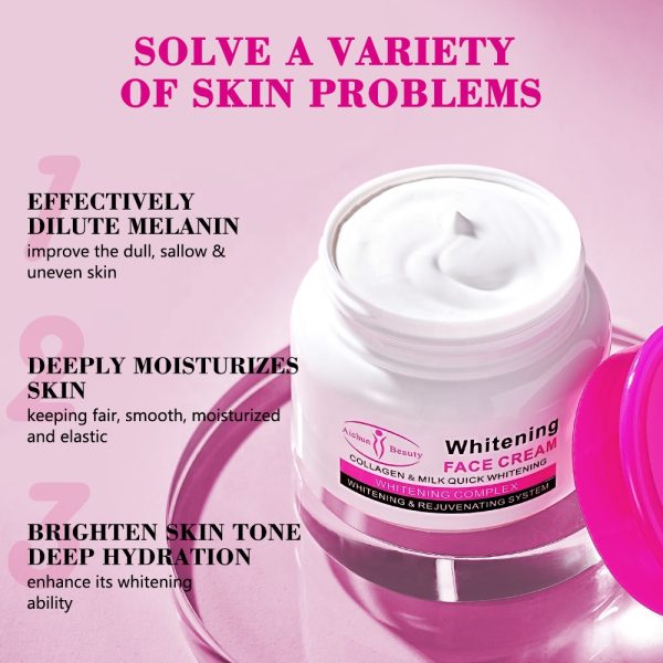 Aichun Beauty Moisturizing Natural Bright Skin Care Whitening Cream  | Best Cream For All Types Of Skin | 80ml - Image 5