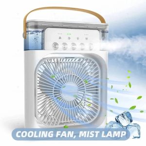 Portable Air Conditioner Fan Usb Electric Fan , Fine Mist Water, And Humidifier Function – Random