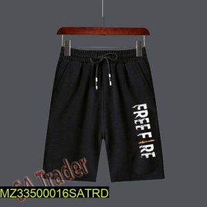 1 Pc Men's Stitched Cotton Jersey Graphic Sublimation Shorts