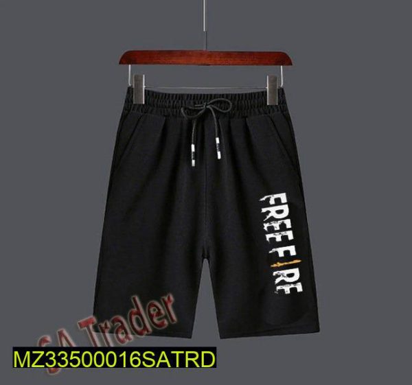 1 Pc Men's Stitched Cotton Jersey Graphic Sublimation Shorts