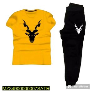 2 Pcs Men's Polyester Printed Track Suit