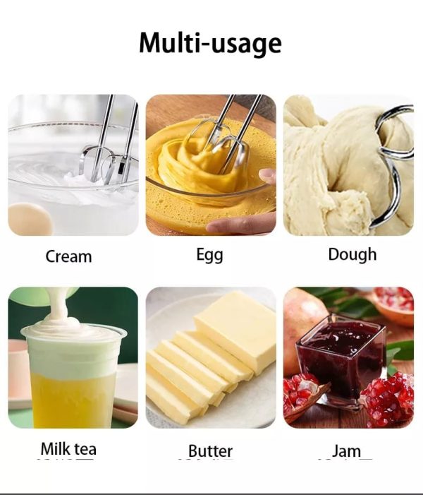 DH-133 Scarlett Multifunctional 7 Speed Mini Mixer Electric Food Blender Scarlett Handheld Mixer Egg Beater Automatic Cream Food Cake Baking Dough Mixer - Image 7