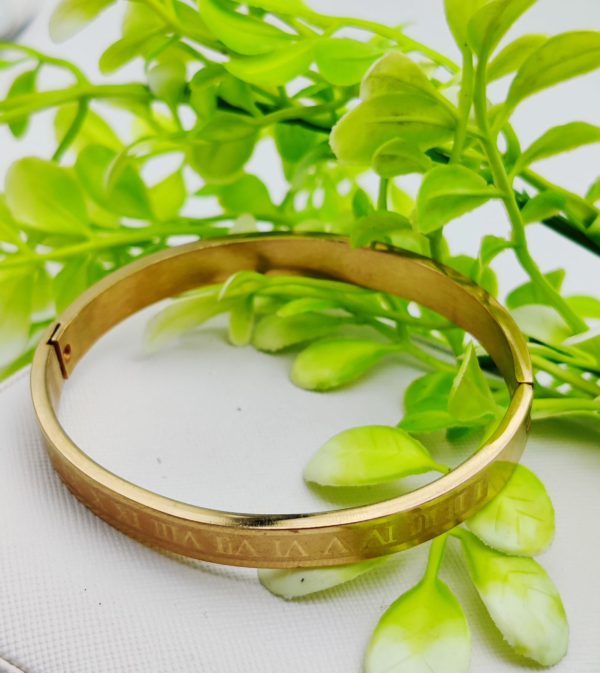 Adjustable Imported Cartier Roman Numeral Gold Bracelet | Best Quality Artificial Bracelet For Girls & Women | Bracelet For Every Occasion | Elegant Design ✨ - Image 3