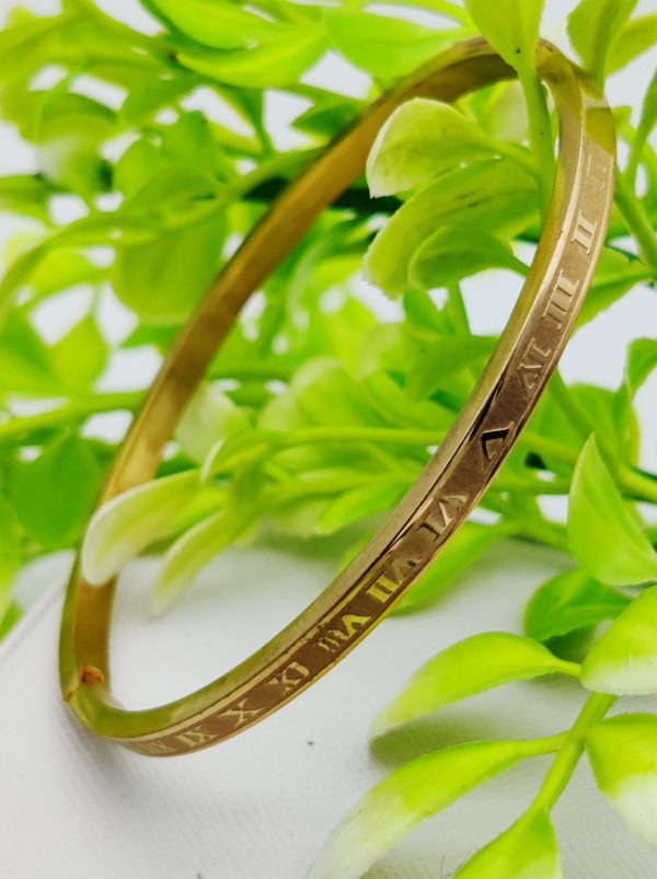 Adjustable Cartier Roman Numeral Adjustable Imported Gold Bracelet | Best Quality Artificial Bracelet For Girls & Women | Bracelet For Every Occasion | Elegant Design ✨ - Image 3