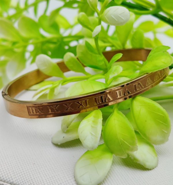 Adjustable Roman Numeral Bracelet - Adjustable and Imported Cartier Gold Bracelets | Best Quality Artificial Bracelet For Girls & Women | Bracelet For Every Occasion | Elegant Design - Image 2