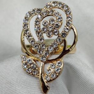 1 Piece Imported Sparkling Floral Elegance Adjustable Ring | Elegant Design Adjustable Ring For Girls & Women