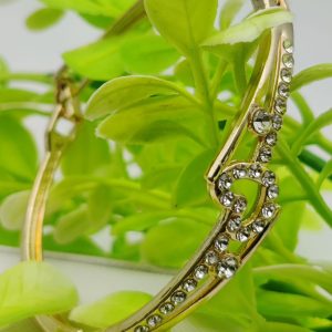 Adjustable Heart Charm Bracelet with Crystal Embellishments - Imported Elegance | Best Quality Artificial Bracelet For Girls & Women | Bracelet For Every Occasion | Elegant Design