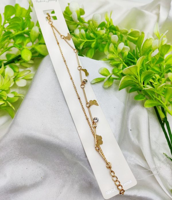 Imported Elegant Adjustable Butterfly Charm Bracelet - Imported Elegance | Best Quality Artificial Bracelet For Girls & Women | for Every Occasion - Random Design - Image 3