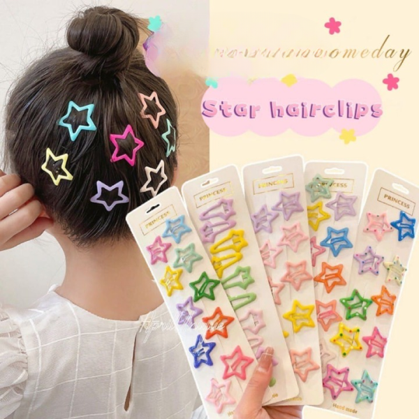 Pack Off 06  Star Design Girl Hair Clip | Hair Clip For Women | Best Quality Hair Clip ( Random Color ) - Image 8