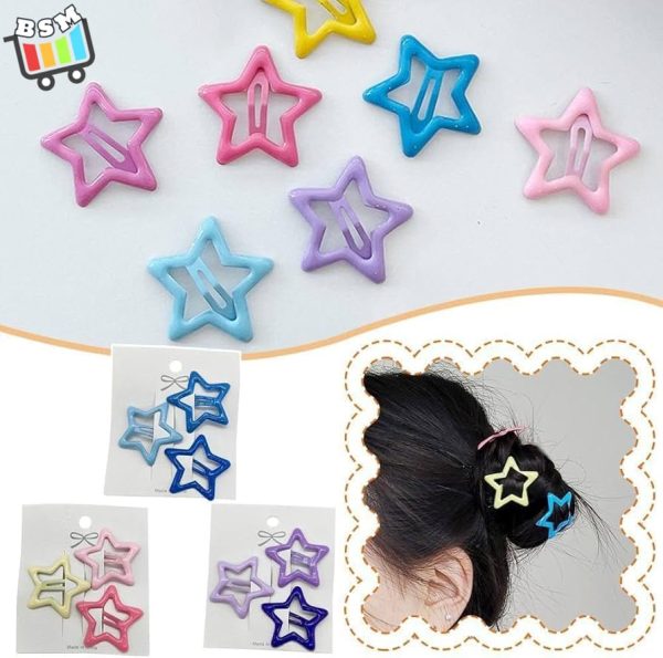 Pack Off 06  Star Design Girl Hair Clip | Hair Clip For Women | Best Quality Hair Clip ( Random Color ) - Image 12