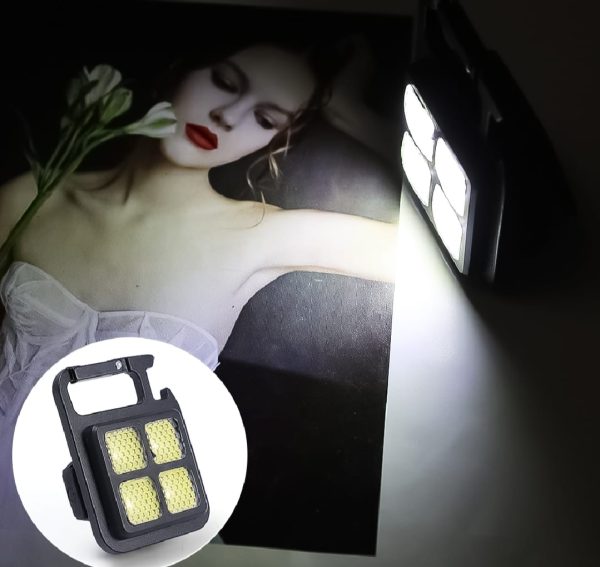 Portable COB High Bright Flashlight Multifunction Keychain Lamp Buit-in 150mAh Lithium Battery Waterproof Outdoor Torch Lantern - Image 5