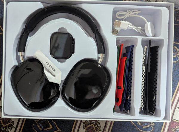 P9 + Ultra 2 + 7 Strap Smart Watch 7 in 1 Band | Best Headphone With Smart Watch ( Random Color ) - Image 4