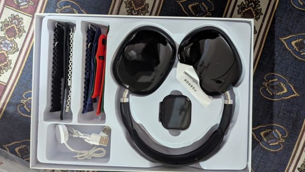 P9 + Ultra 2 + 7 Strap Smart Watch 7 in 1 Band | Best Headphone With Smart Watch ( Random Color ) - Image 6