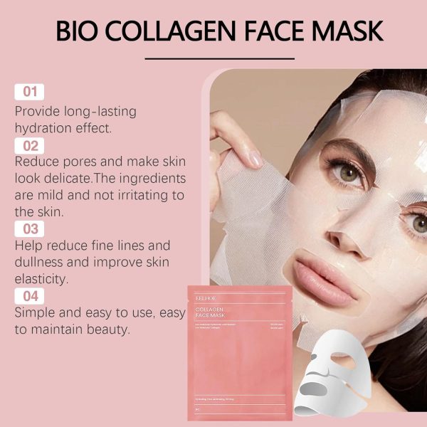 1 Pc Bio-Collagen Real Deep Mask, Hydrating Over Night, Facial Sheet Mask, Pore Minimising, Firming, Collagen Mask, Hydrating Overnight Skin Care Mask - Image 3