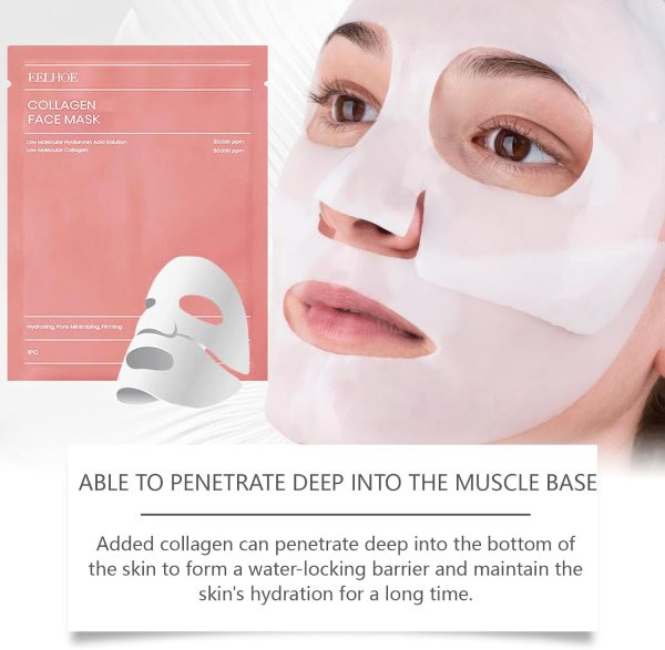 1 Pc Bio-Collagen Real Deep Mask, Hydrating Over Night, Facial Sheet Mask, Pore Minimising, Firming, Collagen Mask, Hydrating Overnight Skin Care Mask - Image 5