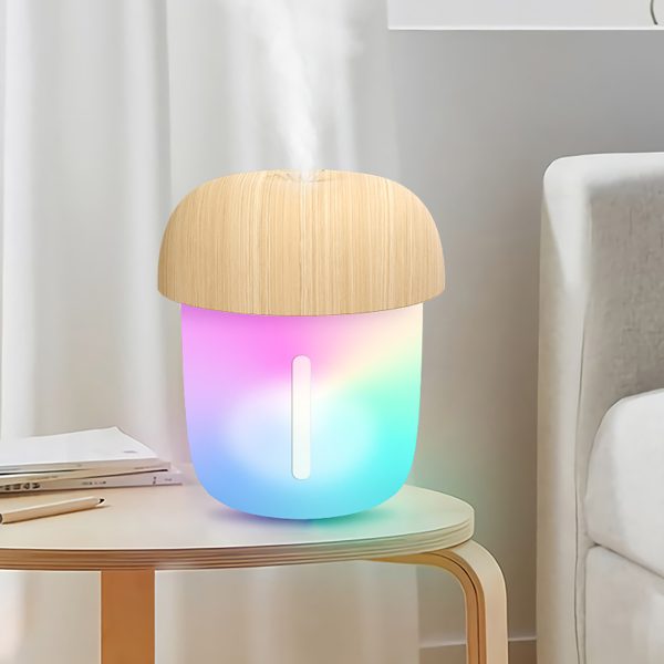 Mushroom Shape Humidifier Portable Mini Humidifier Direct usb current Aroma Diffuser Cool Mist 300ml (With box) - Image 4