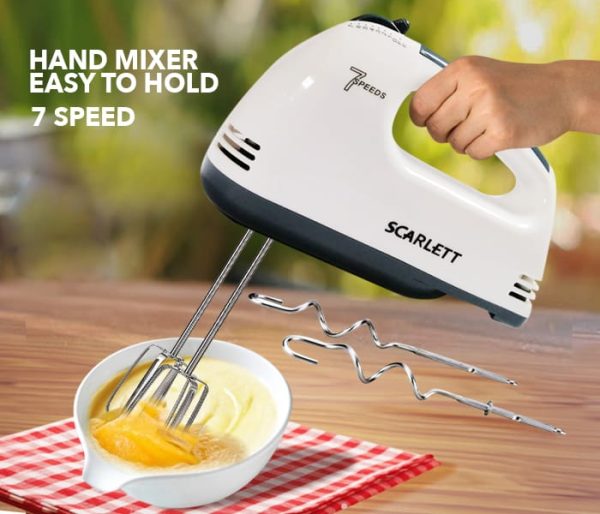 DH-133 Scarlett Multifunctional 7 Speed Mini Mixer Electric Food Blender Scarlett Handheld Mixer Egg Beater Automatic Cream Food Cake Baking Dough Mixer - Image 11