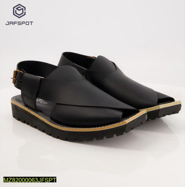 Jaf Spot- Signature Peshawari Chappa-JF31, Black