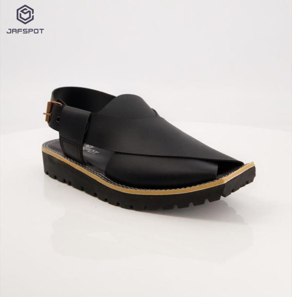 Jaf Spot- Signature Peshawari Chappa-JF31, Black - Image 2