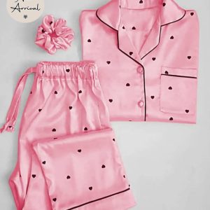 2 Pcs Women's Stitched Night Suit