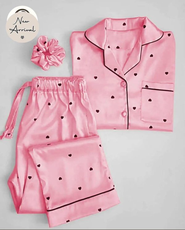 2 Pcs Women's Stitched Night Suit