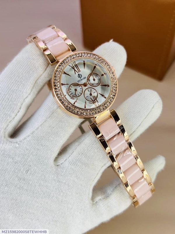 Chic Women's Quartz Chain Strap Watch - 1 Pc, Water Resistant
