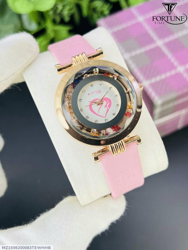 Stylish Women's Quartz Watch - 1 Pc Water Resistant Black Analogue Timepiece