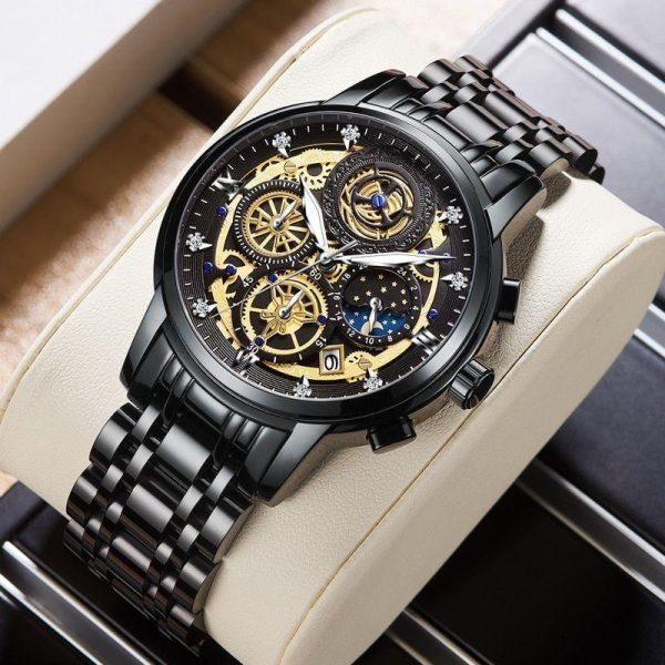 Men's Stainless Steel Quartz Chronograph Watch - 1 Pc - Image 2