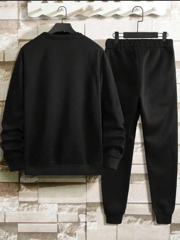 2 Pcs Unisex Dri Fit Printed Sweatshirt Track Suit - Image 3
