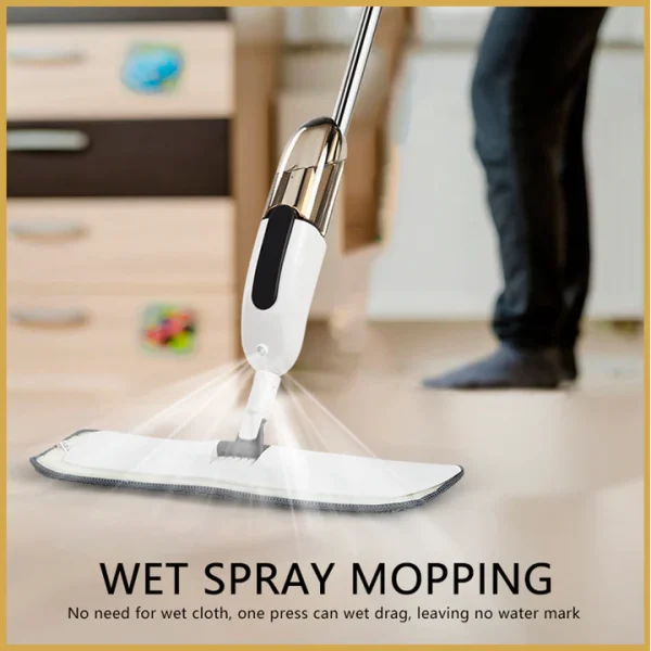 Microfiber Water Spray Mop For House Cleaning Microfiber Spray Mop for Wet and Dry Floor Cleaning, Home Dust, Dirt Cleaner Lightweight 360 Degree Spin Microfiber Mop