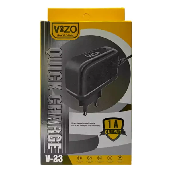 V23 – Simple Micro USB Charger with Built-in Cable | Best Quality Charger Android - Vizo V23 Charger - Mobile Phone Charger ( Random Color ) - Image 3