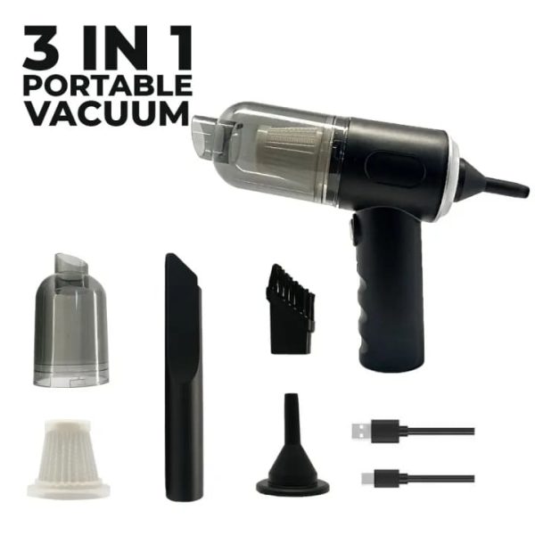 3 In 1 Portable Vacuum Cleaner Wireless Hand-held Cleaning For Car Home (as 228)
