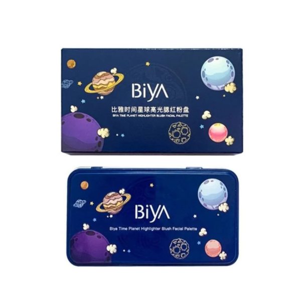 3 in 1 Colors Facial Blush Gradual Powder Blusher Shimmer Highlighter Three-dimensional Brightening Powder Blusher Palette - Biya Korean Highlighter & Blush Palette - Image 6