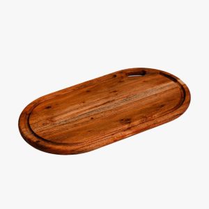 Premium Oblong Acacia Wood Chopping Board – 17 x 9 x 2 Inches