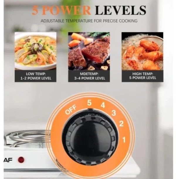 Portable Rechargeable Electric Stove - Sleek Black Stainless Steel Design - Image 3