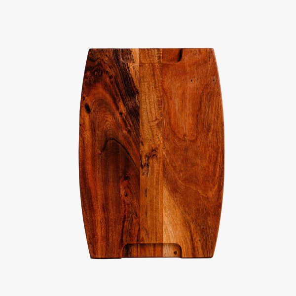 Acacia Parabola Face-Grain Cutting Board – 14” x 10” x 2” | Durable & Stylish Butcher Block for Kitchen Prep & Serving - Image 3