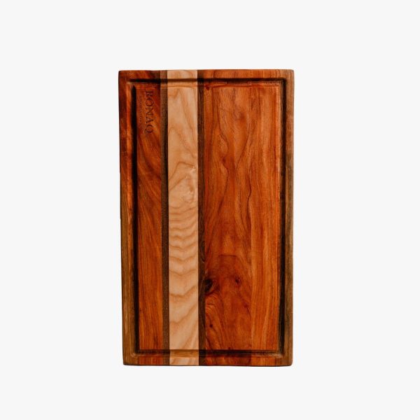 Oak Walnut Neem Stripes Edge-Grain Cutting Board - Image 5
