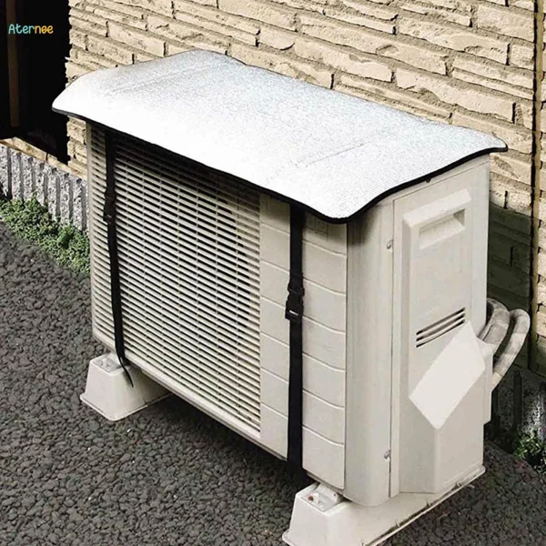 Ac Outdoor Unit Protector Heat Insulation Sunlight Shade Protector from Dust With Adjustable Buckle Rain Cover Air Conditioner Cover (35 inches) - Image 9