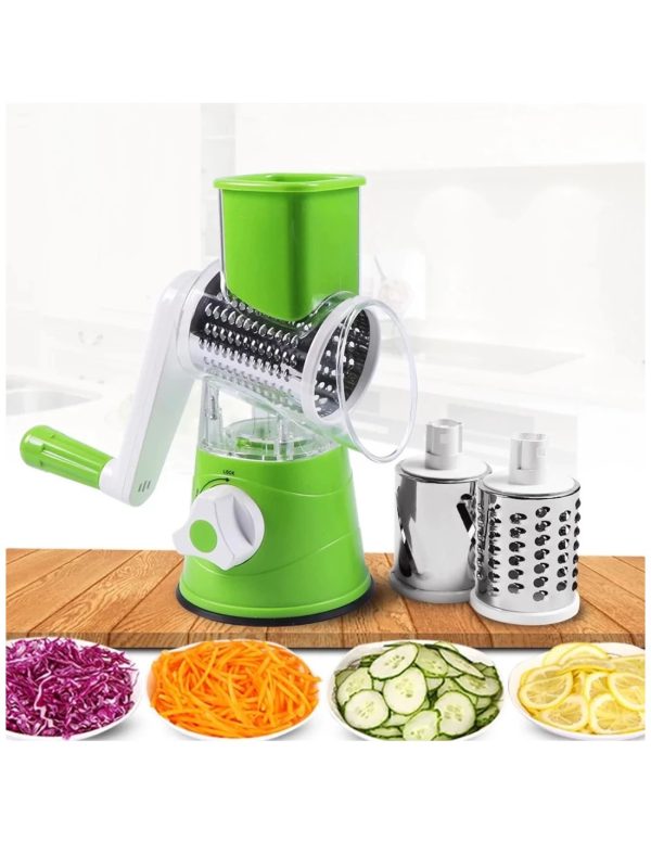 TableTop Drum Grater | Manual Vegetable Cutter Slicer & Grater | Multi-Functional Kitchen Gadget ( Random Color ) - Image 2