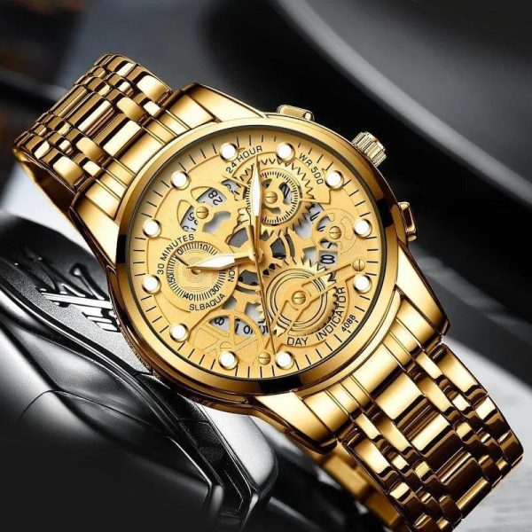 Men's Water Resistant Quartz Chronograph Watch - 1 Pc - Image 3
