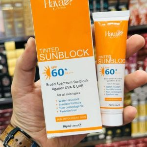 Haya Tinted Sunblock SPF 50 Broad Spectrum UV Protection with Natural Skin Tint, Lightweight & Non-Greasy Formula for All Skin Types write me description for this